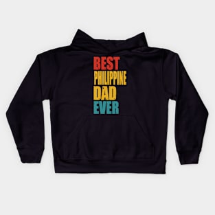 Vintage Best Philippine Dad Ever Kids Hoodie